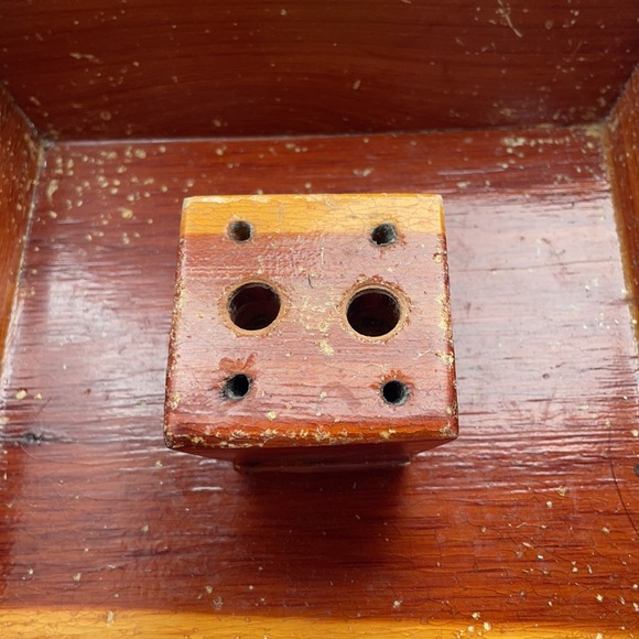 Vintage 6 pc Nutcracker Set Wood Nut Bowl Picks Nutcracker Vintage Souvenir - Picture 6 of 10